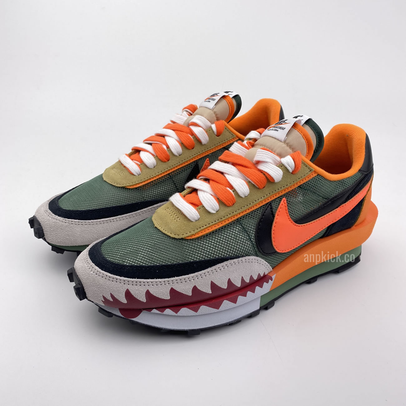 Bape Shark Mouth Sacai Nike Ldv Waffle Custom Shoes Bv0073 007 (2) - newkick.cc